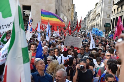 Sinistra in piazza contro Salvini e Orban 8