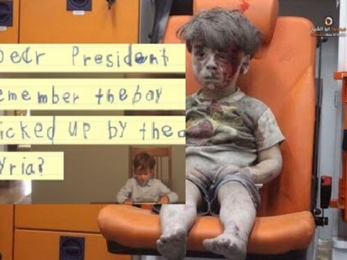 Bimbo di 6 anni scrive a Obama: "Porta Omran a casa mia"