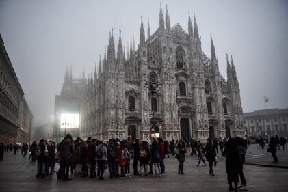 Nebbia in centro a Milano 7