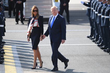 Il Presidente Trump e la First Lady arrivano in Inghilterra per gli incontri ufficiali 3