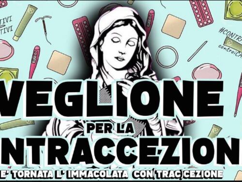 Collettivi choc: veglia blasfema. La Madonna circondata da preservativi