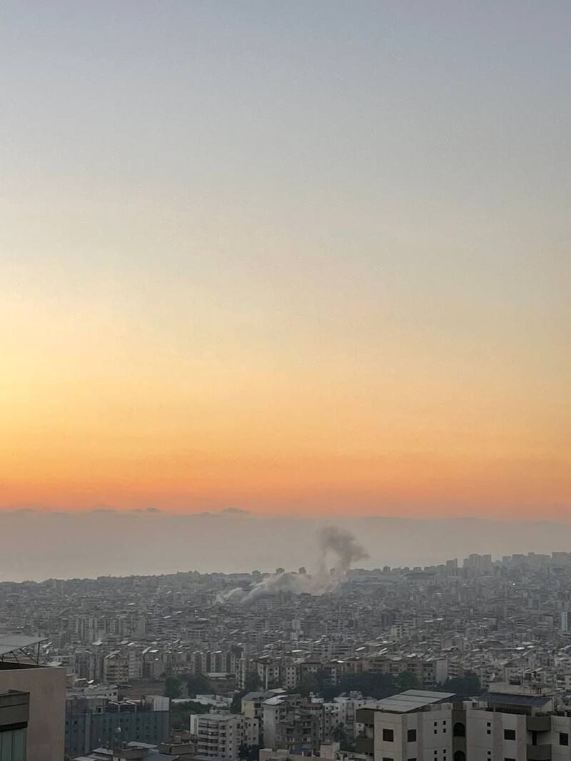 Il raid israeliano contro obiettivi di alto rango di Hezbollah a Beirut 1