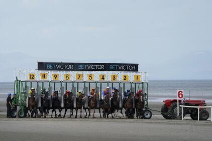 La corsa dei cavalli sulla spiaggia di Laytown 1