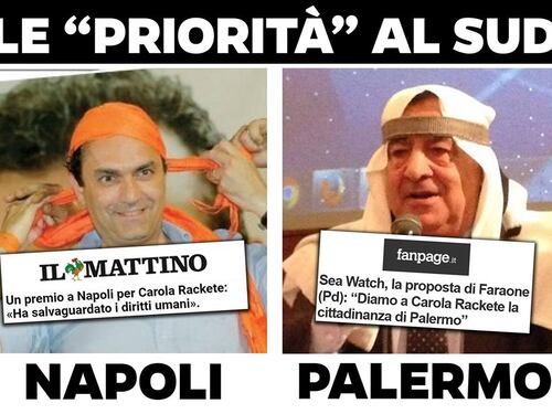 Salvini bacchetta i sindaci buonisti: "Le priorità del Sud? I premi alla capitana"