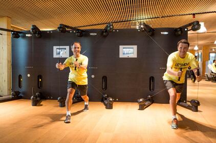 Renzi si allena all'alba alla Tecnogym 4