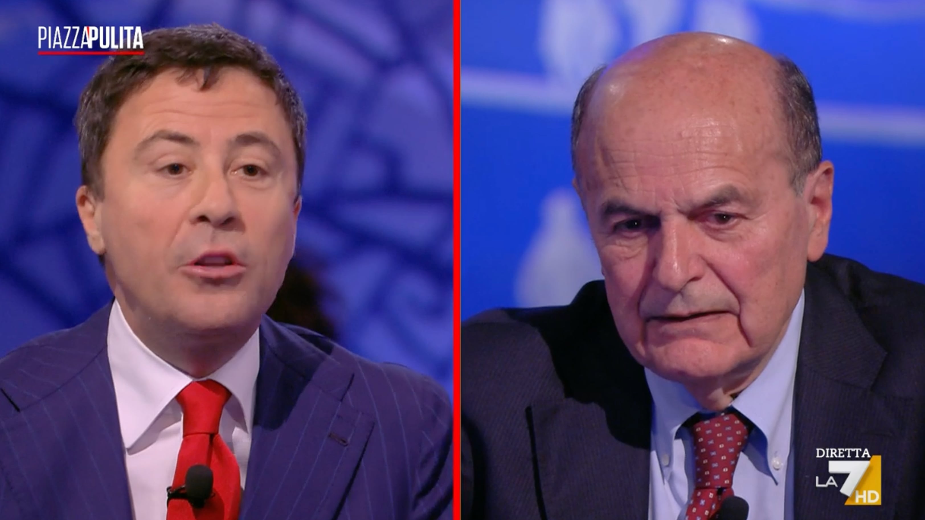 “Non prendo lezioni di democrazia da te”. Bocchino smonta Bersani: scontro tv