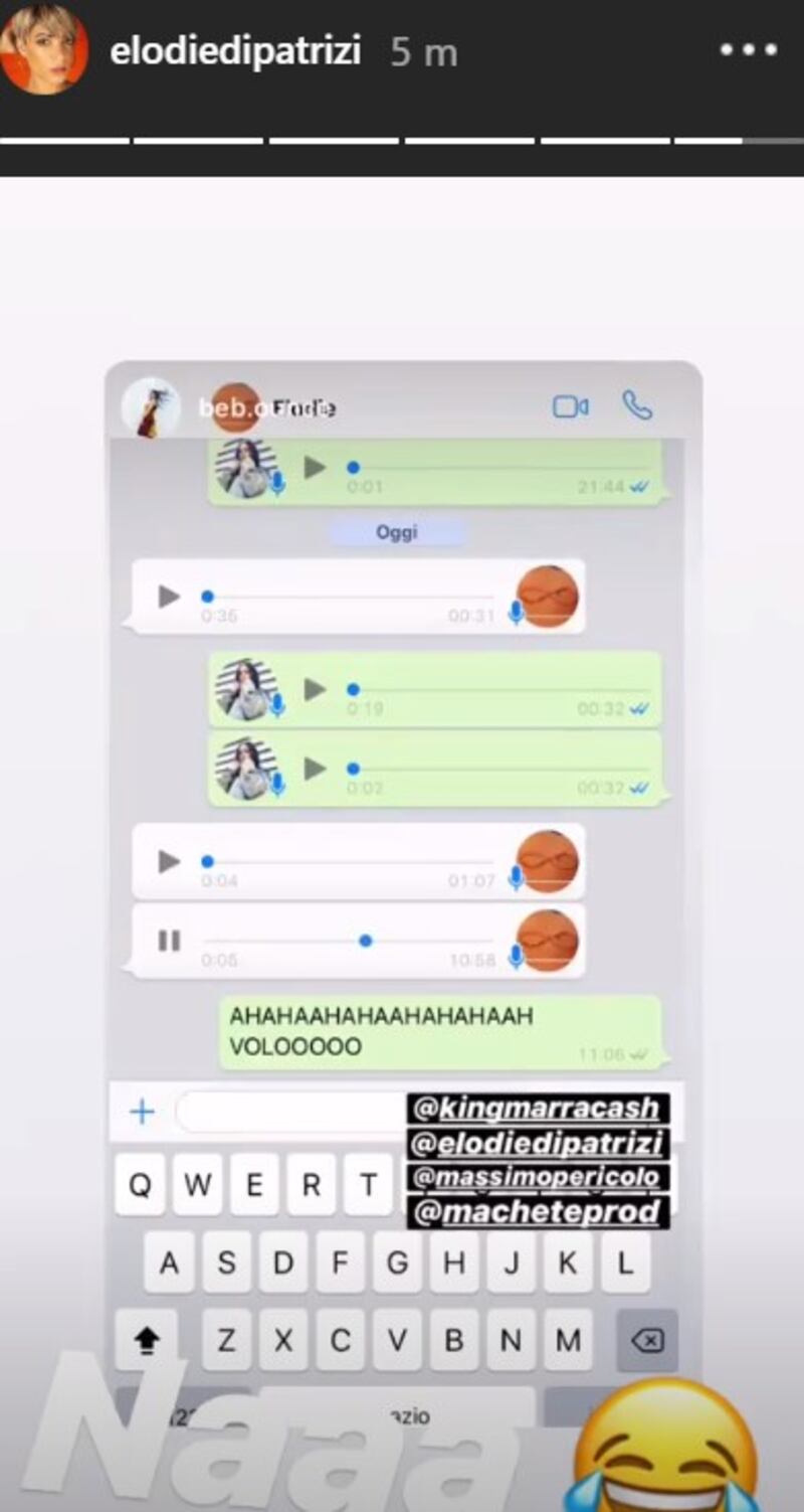 Elodie si cambia l’assorbente a casa di Marracash
