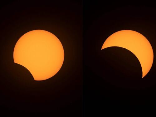 Lo spettacolo dell'eclissi solare