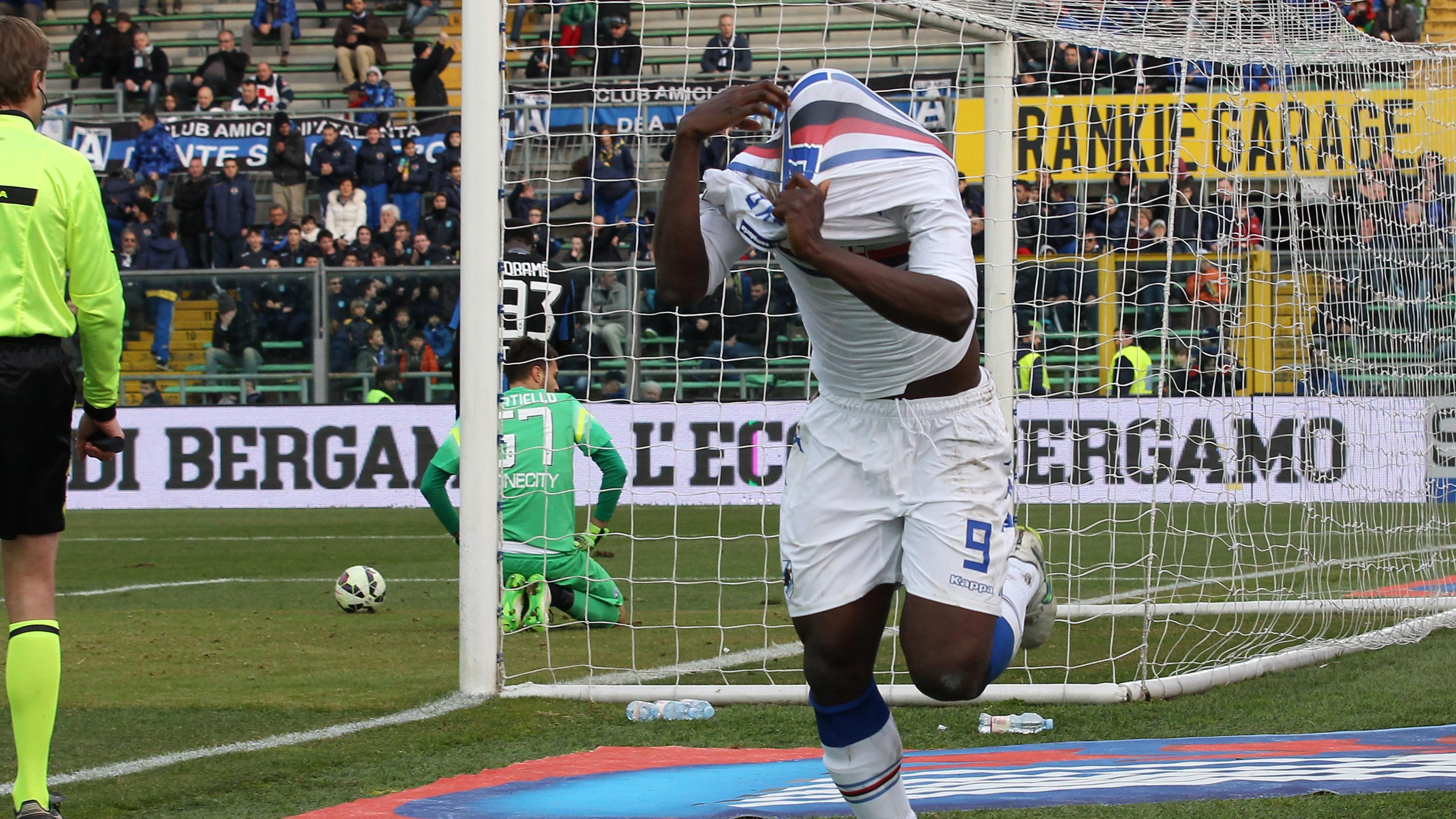 La Samp rimonta l'Atalanta con Muriel e Okaka
