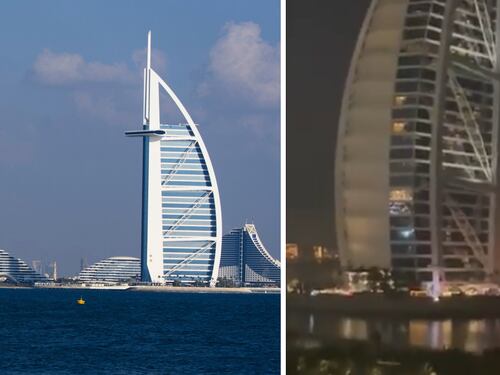 Colpito anche il Burj Al Arab di Dubai, l’hotel “7 stelle” della sfida Federer-Agassi