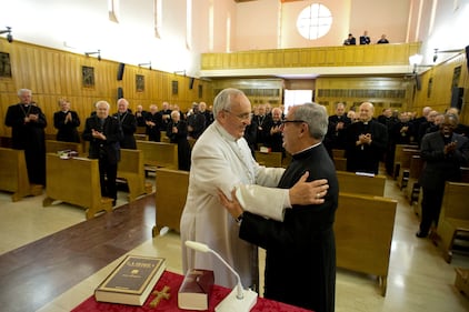 Il Papa rientra dal ritiro di Ariccia 5