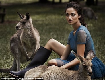 Shanina Shaik mezza nuda per Harper's Bazaar 4