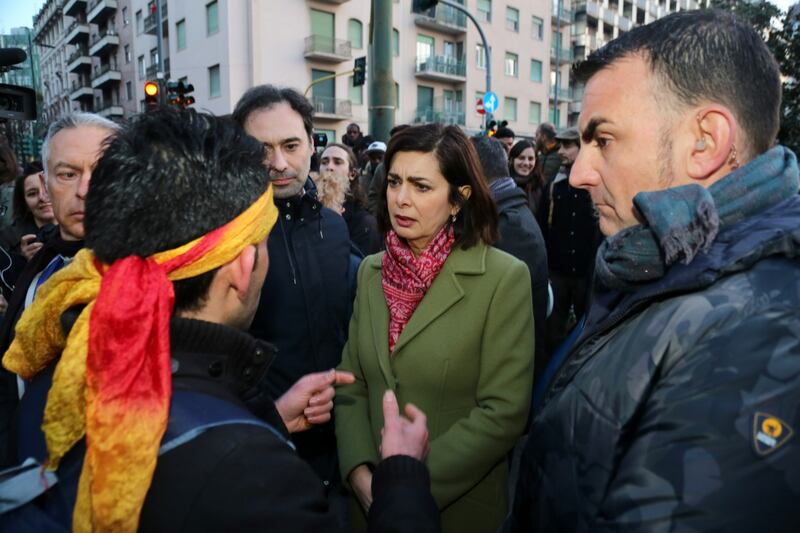 La Boldrini al corteo antirazzista di Milano 10