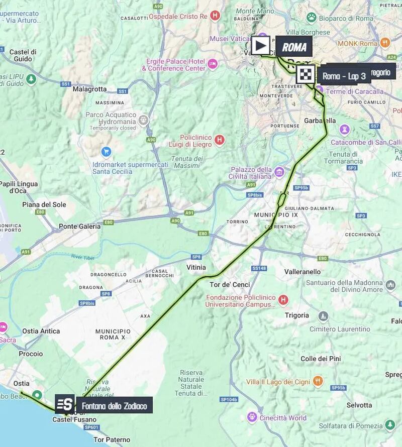 Giro 2025 tappa 21 planimetria