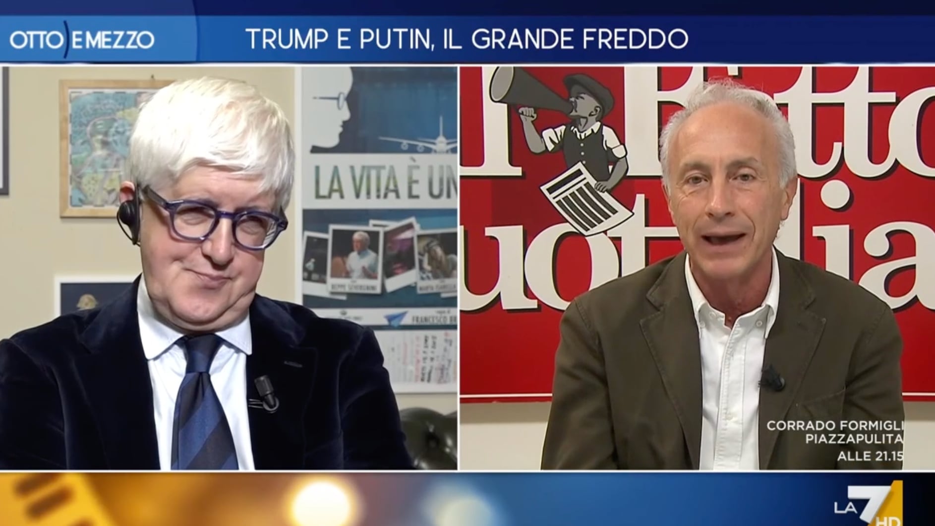 "Hai studiato la storia su Topolino?". Travaglio attacca Severgnini