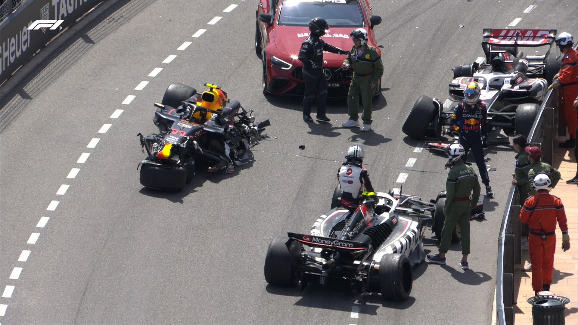 Bandiera rossa al primo giro, Red Bull distrutta, Ferrari di Sainz fora: cos'è successo al Gp di Monaco