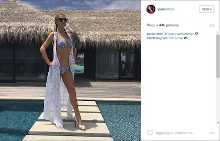 Paris Hilton, compleanno sexy su un'isola da sogno: foto 6