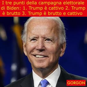 Ecco la satira del giorno. La campagna di Biden 1