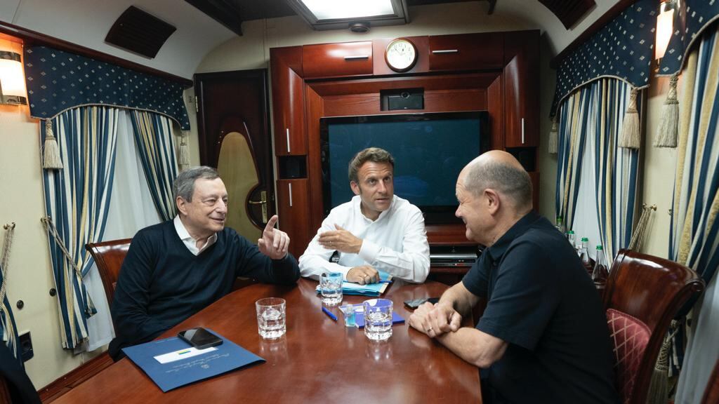 Cronaca di una notte in treno con Draghi, Macron e Scholz