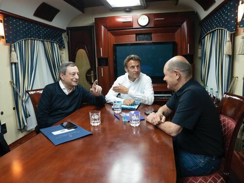 Cronaca di una notte in treno con Draghi, Macron e Scholz