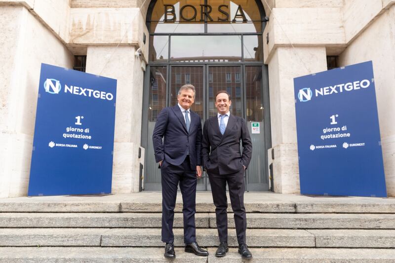 Giovanni Ranieri, CEO di NextGeo, a destra Attilio Ievoli Presidente