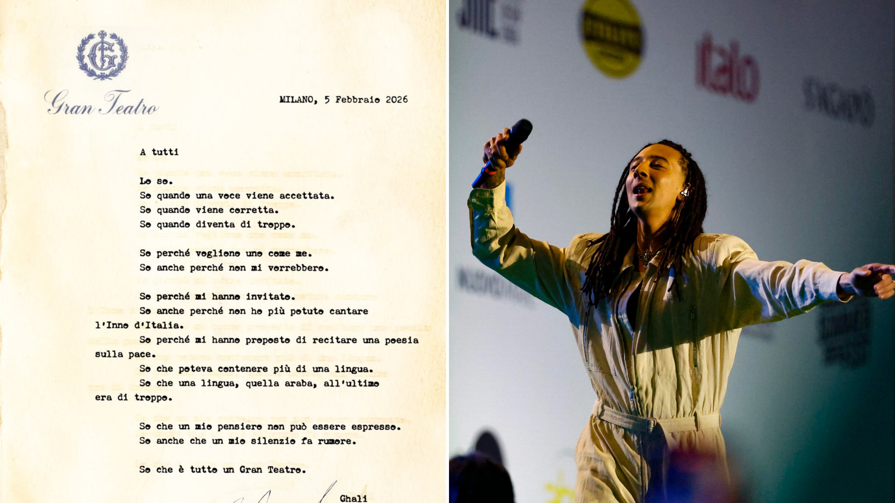 Ghali attacca l'inaugurazione dei Giochi: "Non potrò cantare l'inno, nessuno spazio per l'arabo”
