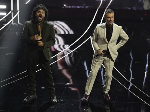 Sanremo 2024: ecco il look della quarta serata del Festival di Nek e Renga