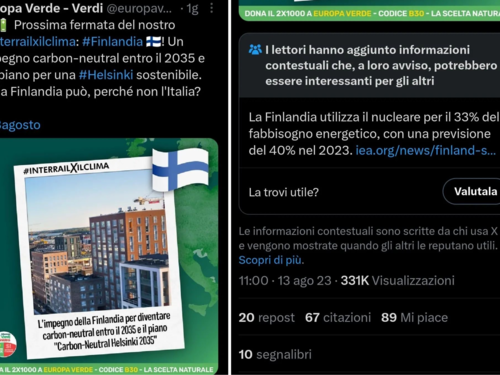 "L'impegno carbon-neutral della Finlandia...". Ennesima figuraccia dei Verdi sul nucleare