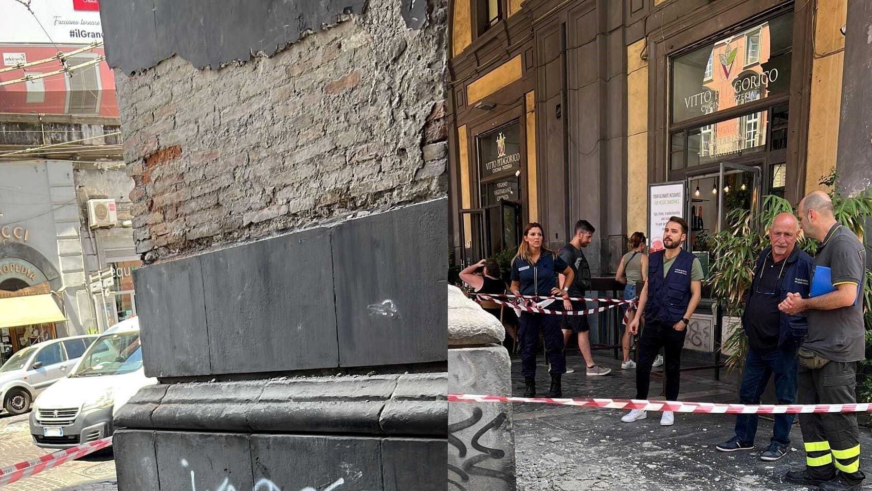 Galleria Principe di Napoli, nuovo crollo: è il terzo episodio in soli 45 giorni