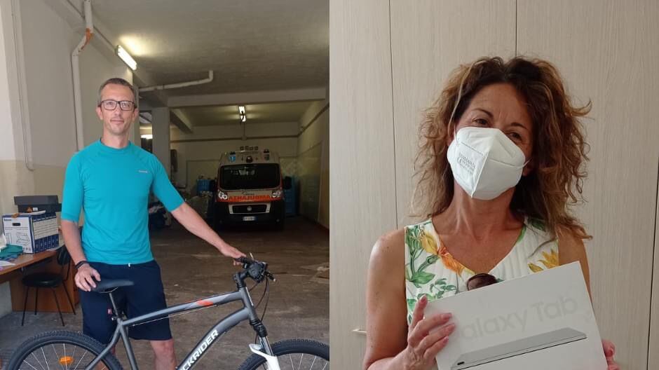 Nel Tarantino, mountain bike per chi fa la raccolta differenziata