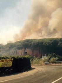 Incendio a Fiumicino: bloccatti i decolli 6
