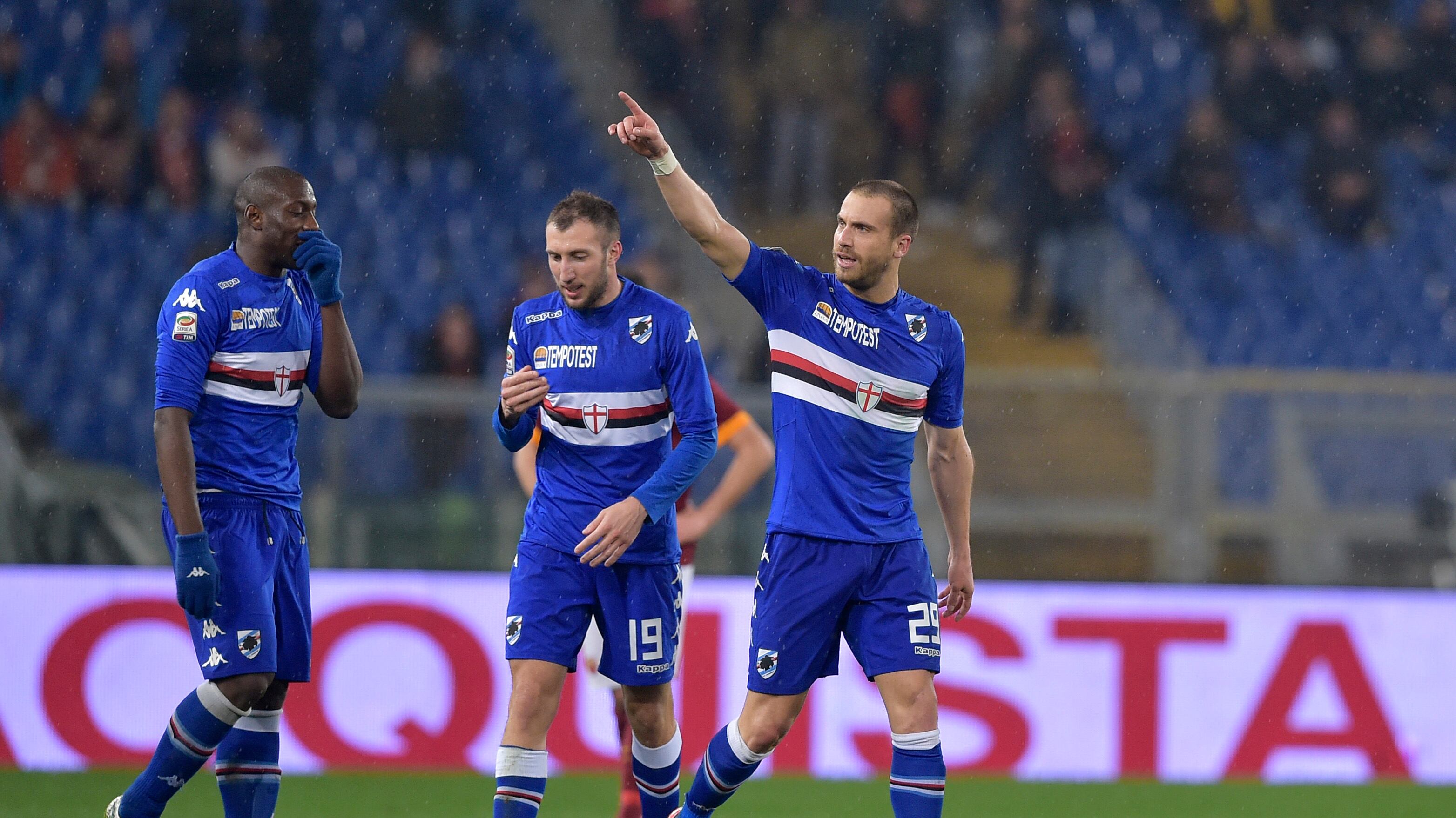 Serie A, la Sampdoria piega la Roma 2-0