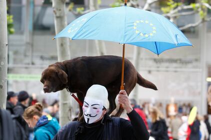 La protesta dei Blockupy 13