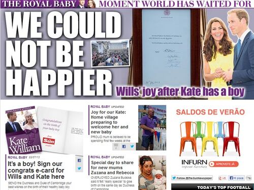 Royal baby, The Sun diventa The Son