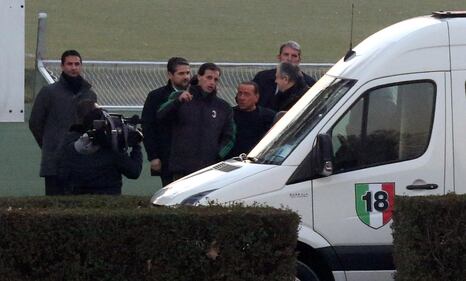 L'arrivo di Silvio Berlusconi e Barbara a Milanello 4