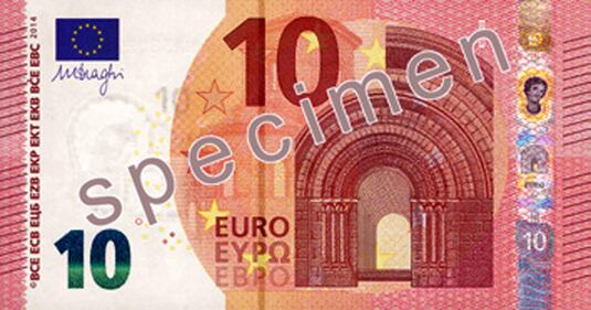 La nuova banconota da 10 euro 1