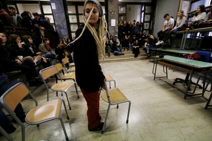 Michela Murgia al liceo Virgilio occupato 7
