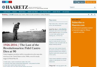 La morte di Castro sui siti di tutto il mondo 16