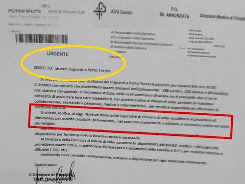 La circolare choc dell'Asl: "Dimettere i pazienti per far posto a migranti"