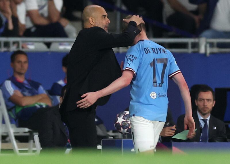 De Bruyne Guardiola esce Man City Inter