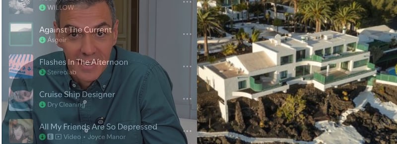 Vergogna Sanchez: vola in vacanze alle Canarie e consiglia la musica per l’estate. Scoppia la bufera, valanga di critiche sui social