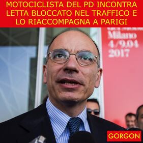 Ecco la satira del giorno. Letta bloccato nel traffico 1