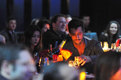 Fabrizio Corona e Belen Rodriguez a Napoli a cena al Bluestone (febbraio 2009)