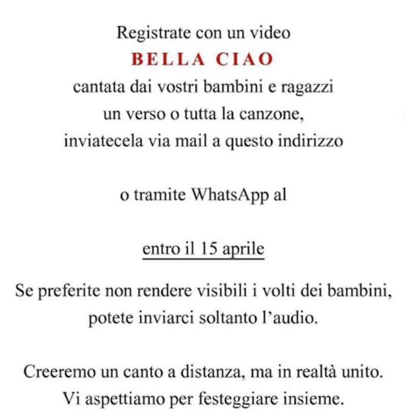 Bella Ciao bambini