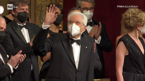 Il presidente Sergio Mattarella al teatro alla Scala 8