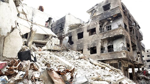 Le macerie del campo di Yarmouk 9