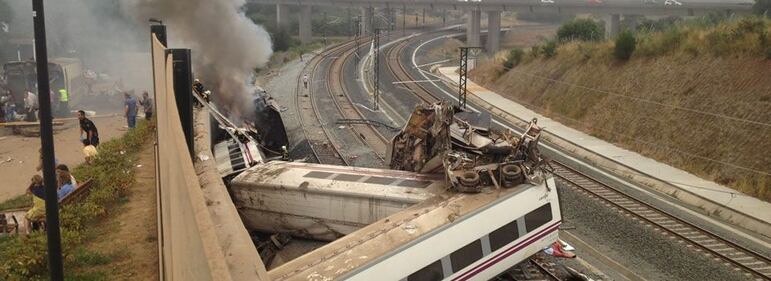 Treno deragliato in Spagna
