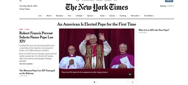 L'annuncio dell'elezione del Papa sui giornali stranieri 6