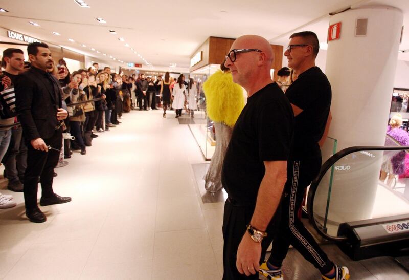 Dolce & Gabbana, sfilata alla Rinascente 5