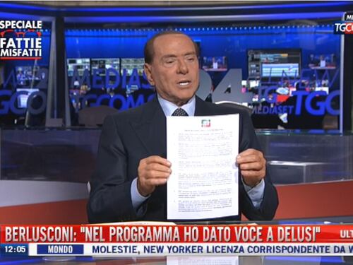 Berlusconi presenta il programma: "Scritto pensando agli elettori disgustati e arrabbiati"